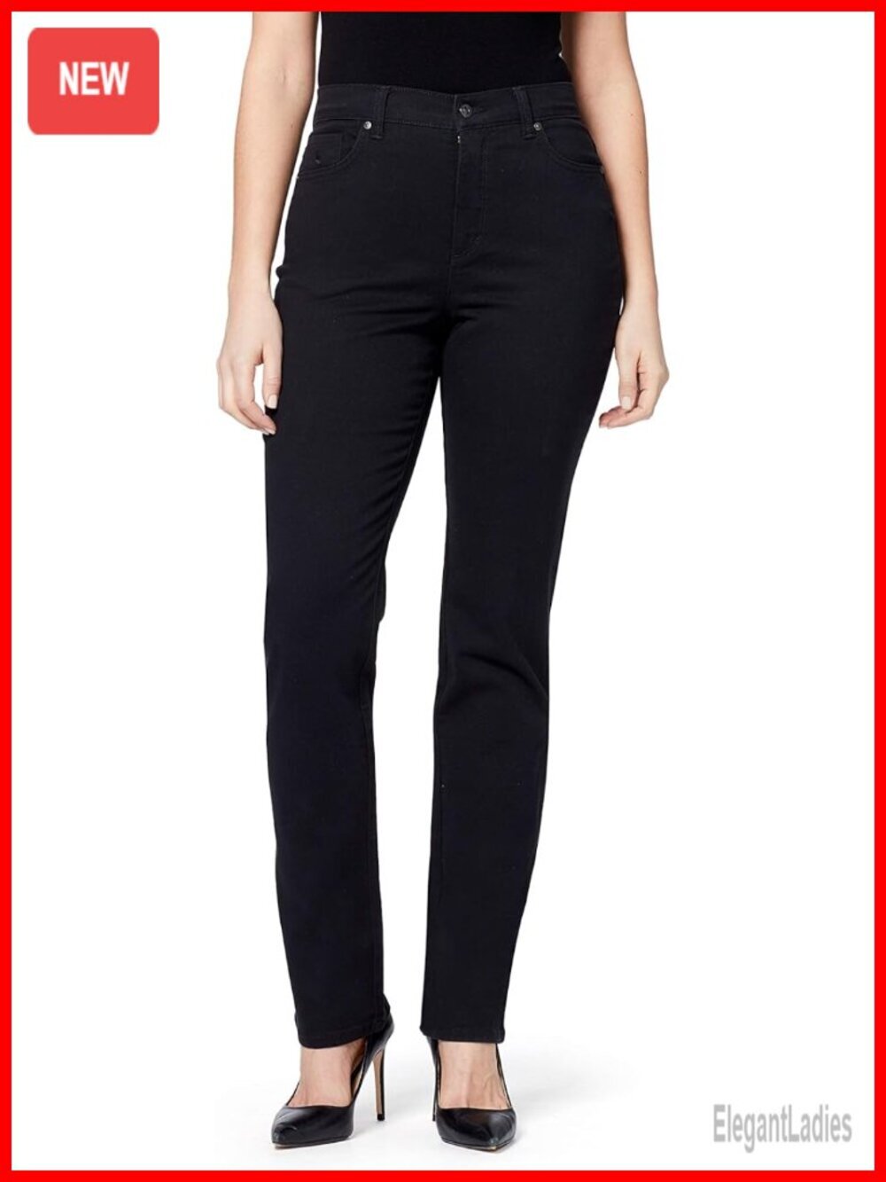 High Rise Tapered Jean Petite Cotton Spandex Stretchable 5 Pockets